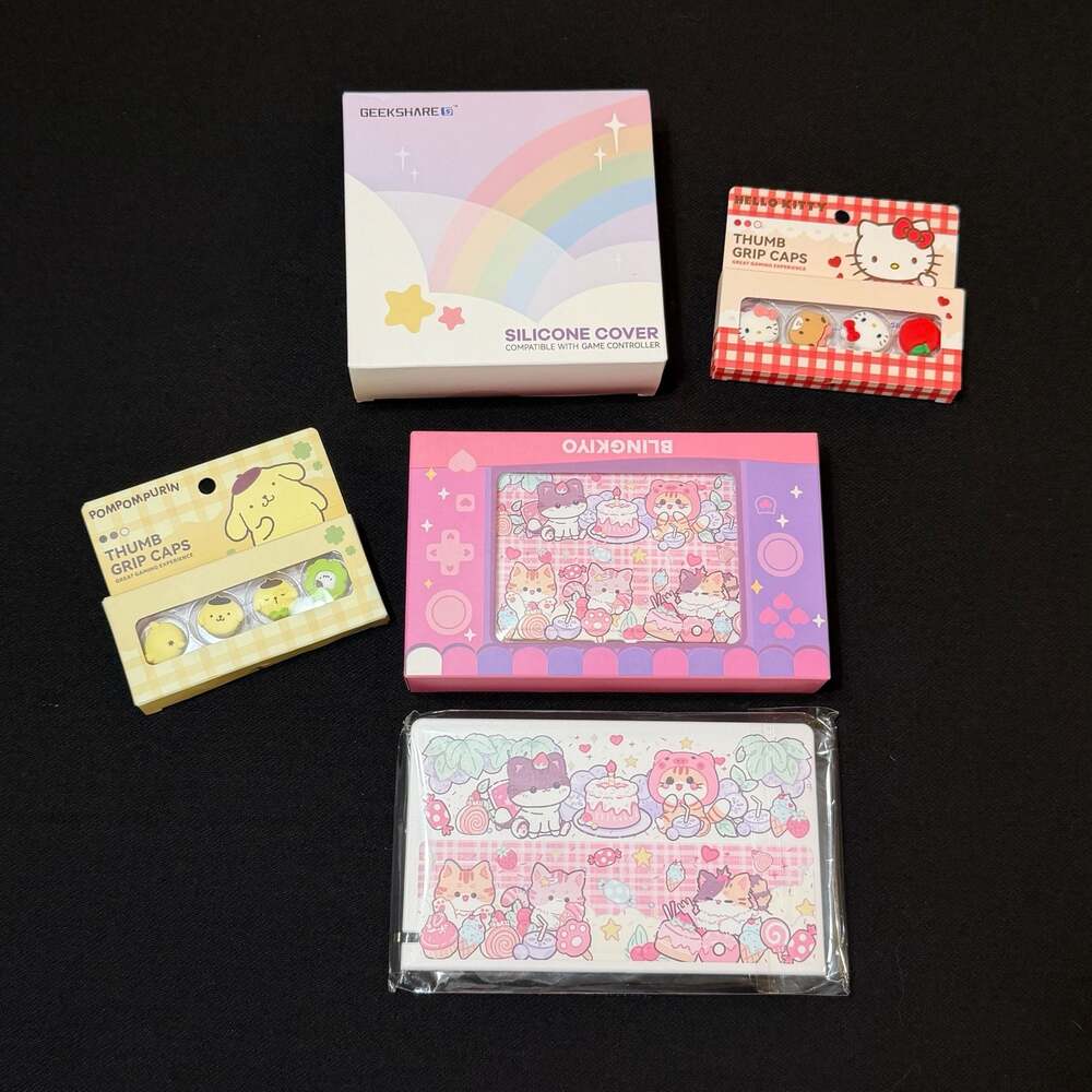 Sanrio & Nintendo Switch Accessory Bundle Hello Kitty Pompompurin Kawaii Cat